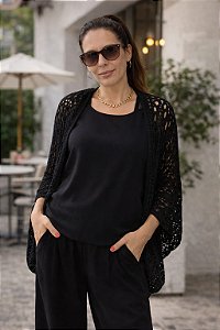 Kimono ponto crochê