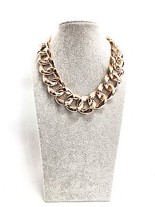 Colar Feminino Elos Médios Specchio Dourado
