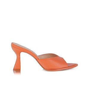 Mule Feminino Salto Alto Luiza Barcelos Laranja