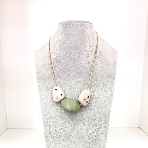 Colar Feminino Pedras Strass Specchio Dourado