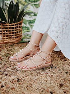 Papete Feminina Maisa Spikes Specchio Brand Nude