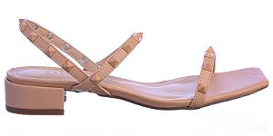 Sandália Feminina Dayane Spikes Real Life I Specchio Brand Nude
