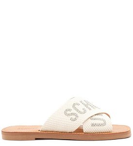 Chinelo Feminino Rasteirinha Glitter Schutz X Branco
