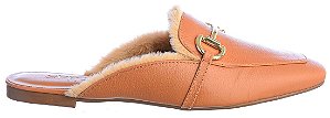 Mule Feminino Alice Couro Real Life II Specchio Brand Camel