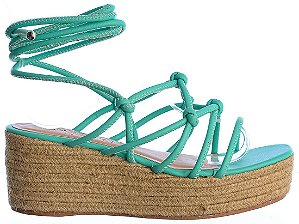 Sandália Feminina Serena Colorindo Specchio Brand Verde Água