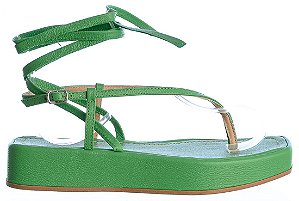 Sandália Feminina Thais FlatForm Colorindo Specchio Brand Verde