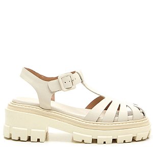 Sandália Feminina Bonnie Tratorada Vicenza Off White