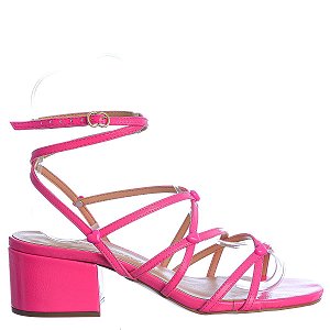 Sandália Feminina Verniz Coração Luiza Barcelos Rosa
