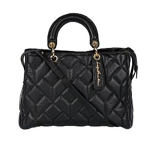 Bolsa Feminina Viena Grande Matelasse Luiza Barcelos Preta