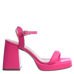 Sandália Feminina Meia Pata Detalhe Offline Pink Neon