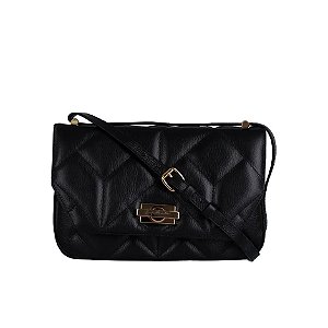 Bolsa Feminina Média Crossbody Prisma Luiza Barcelos Preta
