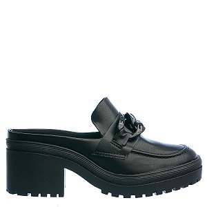 Mule Feminino Tratorado Corrente Offline Preto
