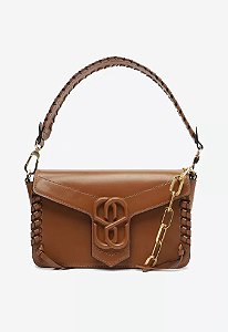 Bolsa Feminina Média Shoulder Frame Couro SS23 Schutz Marrom