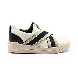 Tênis Feminino Detalhe Laicra Monograma Capodarte Branco