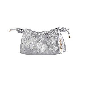Bolsa Feminina Pequena Metalizada Prisma Luiza Barcelos Prata