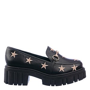 Mocassim Feminino Lavinia Estrela Espelho Meu Specchio Brand Preto