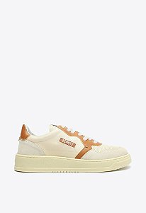 Tênis Feminino London Logo Cadarço Schutz Camel