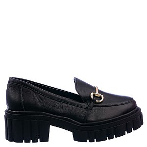 Mocassim Feminino Nubia Fivela Like A Shine Specchio Brand Preto