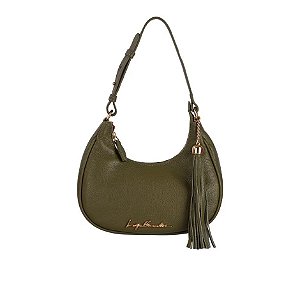 Bolsa Feminina Pequena Tiracolo Meia Lua Luiza Barcelos Verde Militar