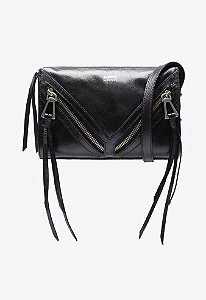 Bolsa Feminina Pequena Tiracolo Suri Duo Zíper Resort 24 Schutz Preto