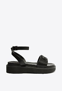 Sandália Feminina Papete Logo Resort 24 Schutz Preto