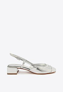Sandália Feminina Mary Jane Logomania Resort 24 Schutz Prata