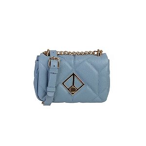 Bolsa Feminina Pequena Tiracolo Viena Monograma Luiza Barcelos Azul
