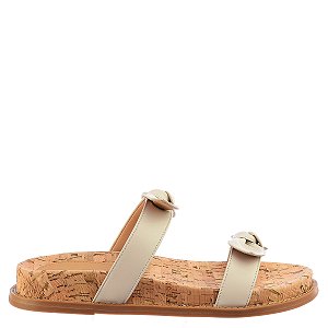 Papete Feminina Deluxe Cortiça laços SS24 Schutz Off White