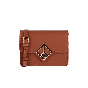 Bolsa Feminina Média Tiracolo Trabalhada Luiza Barcelos Camel