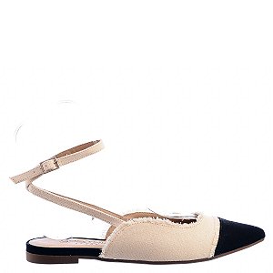 Sapatilha Feminina Andreia Tecido Duo Raio de Sol Specchio Brand Off White