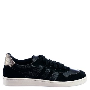Tênis Feminino Miriam Metal Chumbo Raio de Sol Specchio Brand Preto