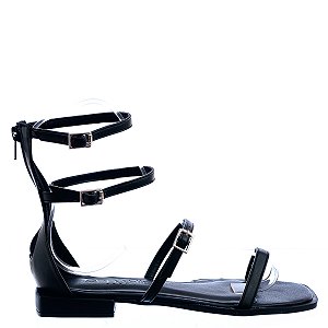 Rasteira Feminina Laren Metalcolors Raio de Sol Specchio Brand Preta