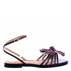 Rasteira Flor Tiras Finas Fivela Luiza Barcelos Roxo