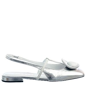Sapatilha Ballerina Georgia Kitten Heel VCZ FALL 24 Vicenza Prata