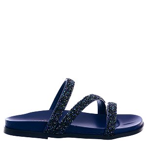 Papete Samantha Strass Momentos Specchio Brand Azul Marinho