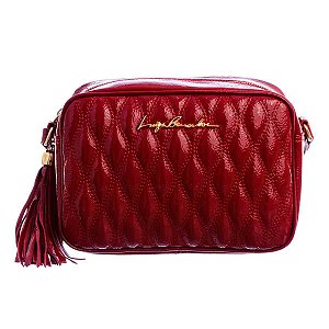 Bolsa Média Alça Verniz Zíper Matelassê Barbicacho Luiza Barcelos Vermelho