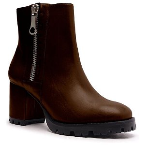 Bota Atanado Prime Zíper Salto Bloco  SCZ FALL 24 Schutz Coffee