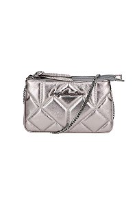 Bolsa Pequena Duplo Compartimento Corrente Luiza Barcelos Chumbo