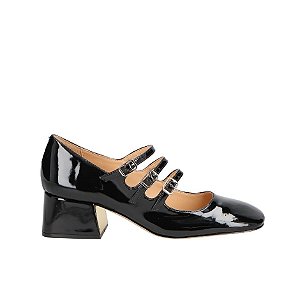 Scarpin Salto Baixo Mary Jane Verniz Luiza Barcelos Preto