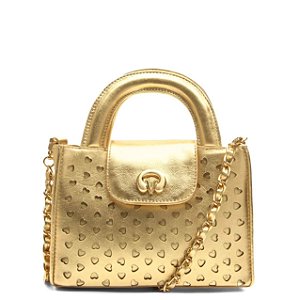 Bolsa Pequena Eleonora Tiracolo Coração VCZ FALL 24 Vicenza Dourado