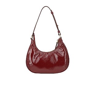 Bolsa Pequena Meia Lua Verniz Luiza Barcelos Marsala