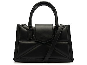 Bolsa Pequena Tiracolo Acolchoado Alça Fecho Schutz Preto
