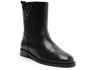 Bota Salto baixo Couro Schutz Preto