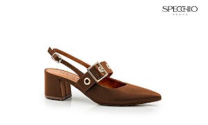 Scarpin Natana Salto Fivela Protagonista Specchio Brand