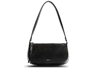 Bolsa Média Tiracolo Texturizada Schutz Preto