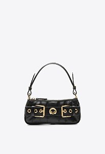 Bolsa Pequena Lien Tiracolo Fivela Ilhós Vicenza Preto