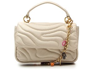 Bolsa Média Tiracolo Laura Corrente Pingentes Vicenza Off White