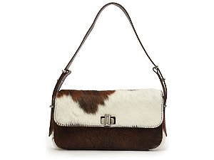 Bolsa Média Tiracolo Animal Print Pelinjo Schutz Branca