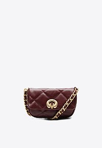 Bolsa Feminina Pequena Cristine Tiracolo Logomania Vicenza Marsala