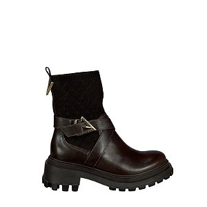 Bota Cano Médio Tratorada Couro Schutz marrom